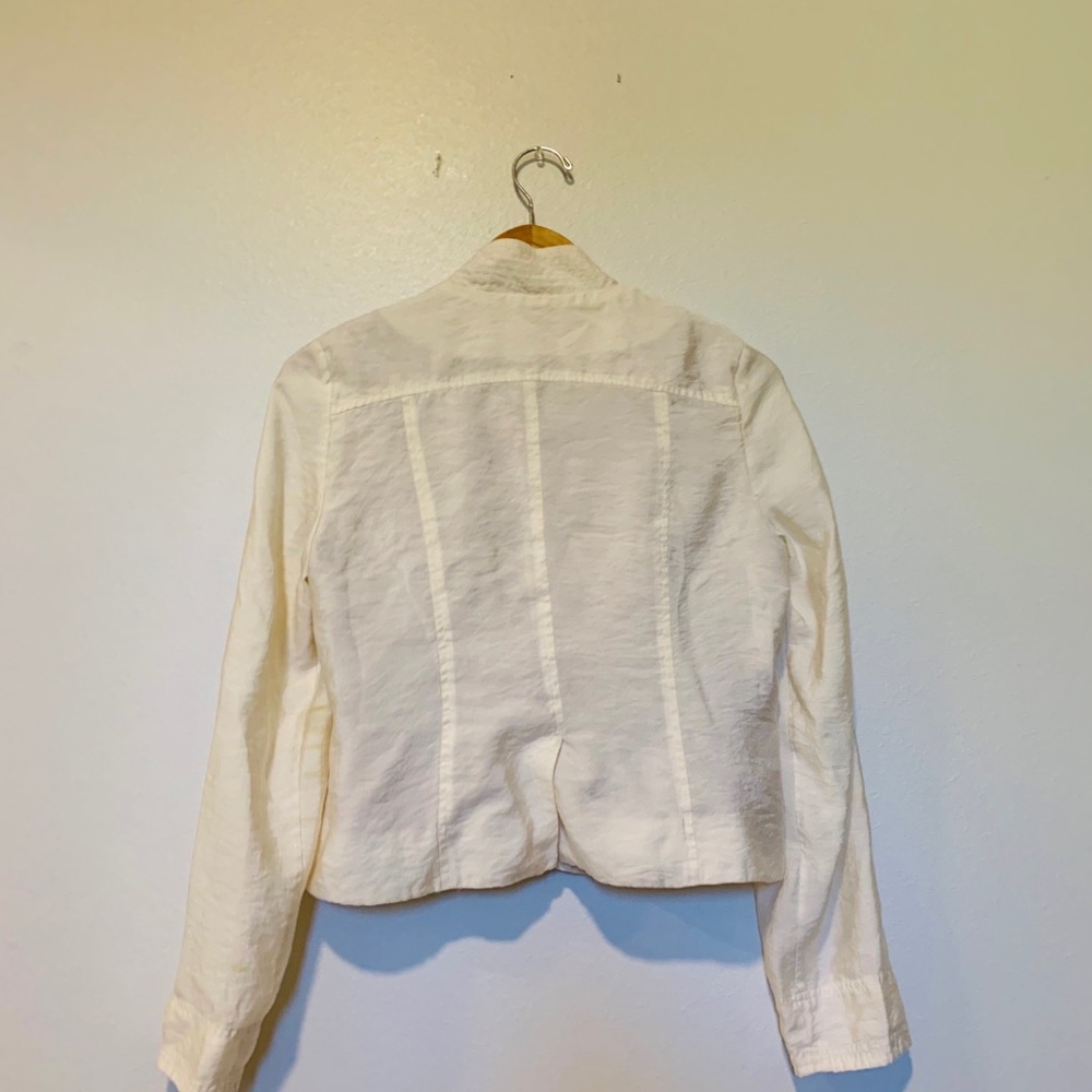 Free People Cream Linen Button-Up Blouse - Picture 4 of 8